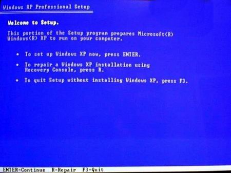 RepairInstall01.jpg Screenshot to Fix an Unbootable Windows XP